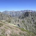 Vue panoramique sur la massif du Monte Cinto à la sortie du cirque de Bonifatu (3)